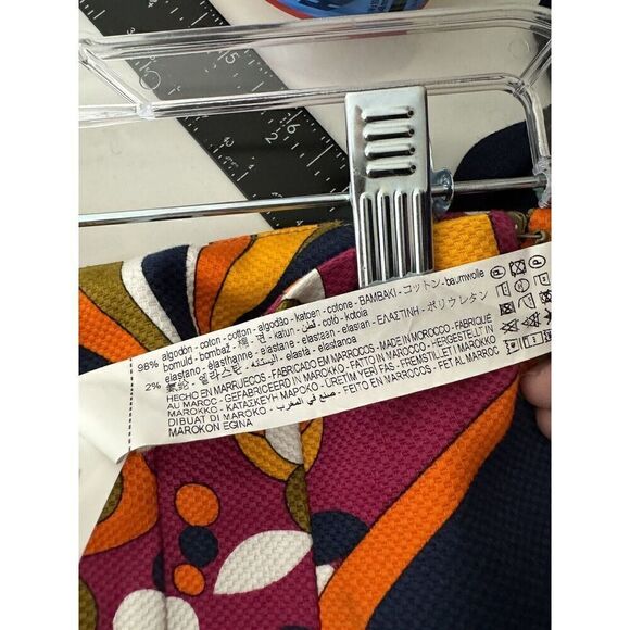 Zara Printed High Waisted Multi Colored Shorts Size: Small NWOT 70s Hippie - Picture 4 of 6